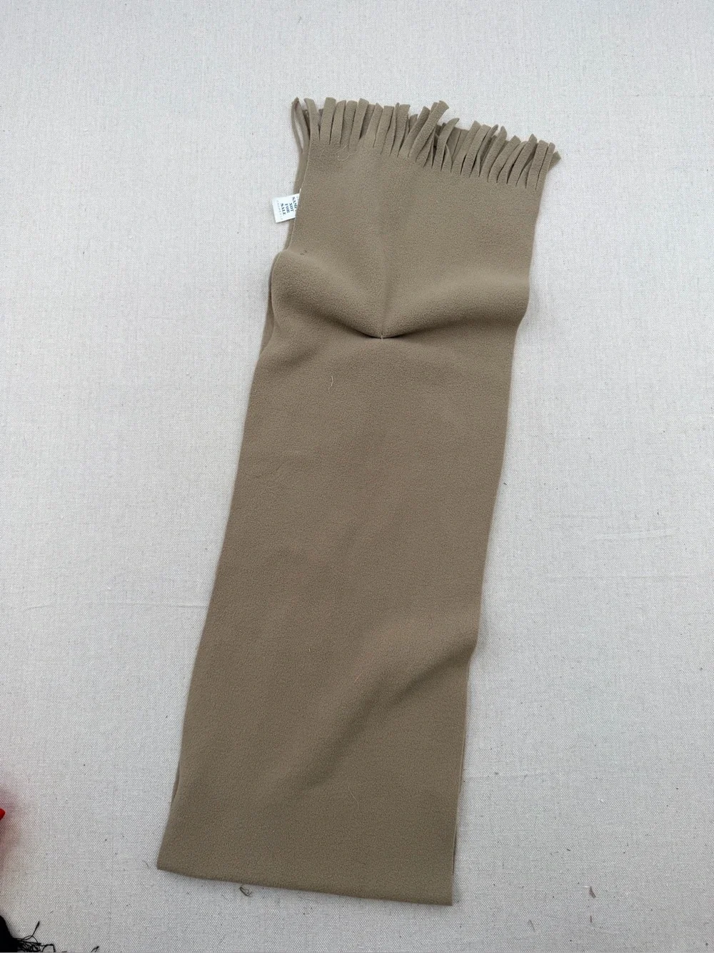 Taupe Fringe Wrap Scarf